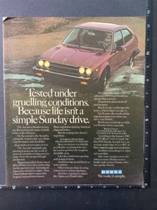 HONDA ACCORD - VINTAGE CAR ADVERT - 1981 USA 13X10" ADVERT POSTER L195 - Picture 1 of 1