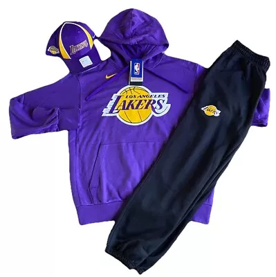 Nike NBA Los Angeles Lakers Tracksuit Set & Lakers Legacy 91 Cap Size Medium - Image 1 of 4