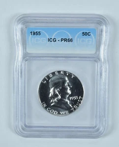 1955 Franklin Half Dollar PR66 ICG - Picture 1 of 5