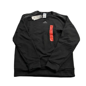 Adidas Mens Crewneck Pullover Size Medium Black grey Mens (Return/PET HAIR/Tags - Picture 1 of 13