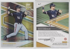 2020 Panini Elite Extra Edition Prime Numbers Gold /24 Nick Gonzales #7