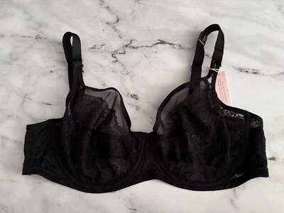 Victoria's Secret Nwt Dream Angels Unlined Underwire Black Balconet  Lace Bra - Image 1 of 4