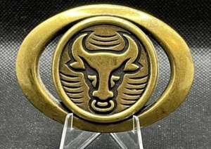 VINTAGE 1970s AVON **WILD COUNTRY AFTER SHAVE** BULL LOGO BELT BUCKLE - Picture 1 of 2