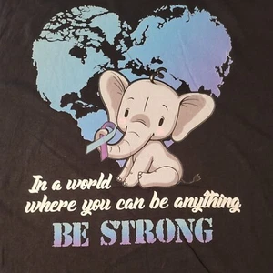 Be Strong Elephant Heart T-shirt - Picture 1 of 4