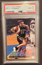 BECKY HAMMON 2000 Ultra WNBA ROOKIE RC CARD# 21 PSA 10 GEM NY SET REGISTRY
