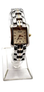 Reloj Pulsar Mujer V401-5610 Tono Dorado Banda Esfera Blanca BATERÍA NUEVA 5.75" - Imagen 1 de 8