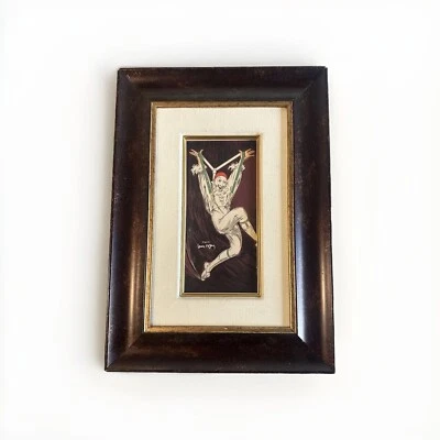 Jean D'Ylen Impresión Enmarcada PLATA Tirantes Lienzo 14.5X20 Circo Art Deco Francés Foto 1 de 4