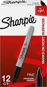 Original Sharpie 30001 Fine Point Permanent Marker Black Dozen 12 Ct - Picture 1 of 4