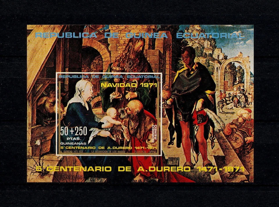 Republica De Guinea Ecuatorial Xmas 1971 Mini Sheet Ex Condition - Image 1 of 1