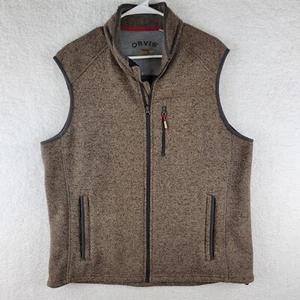 Orvis Men's R65 Sweater Fleece Vest Brown Size XL - Picture 1 of 10