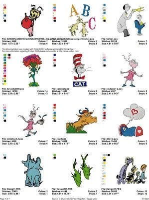 BROTHER 92 Childrens Book EMBROIDERY MACHINE DESIGNS COLLECTION PES JEF HUS USB DRIVE