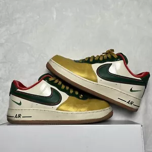 NIKE NIGEL SYLVESTER AIR FORCE 1 BY YOU ID Cream Green Gold SZ 10 1 of 1 - Picture 1 of 14