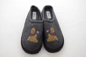 Disney Winnie the Pooh Slippers Gray Women's Size Large (9-10) New NO Tags - Picture 1 of 10