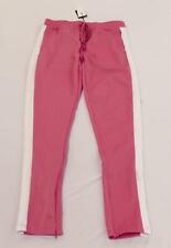 Rebel Minds Women's Side Stripe Drawstring Pocketed Track Pants LH2 Pink Small