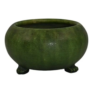 Fioriera da giardino Cambridge Oakwood vintage Ohio Art Pottery verde opaco - Foto 1 di 6