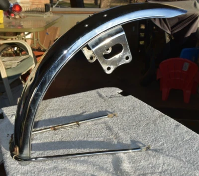 1980 Kawasaki KZ440A LTD KZ 440 Chrome Front Fender with hardware - Image 1 of 4