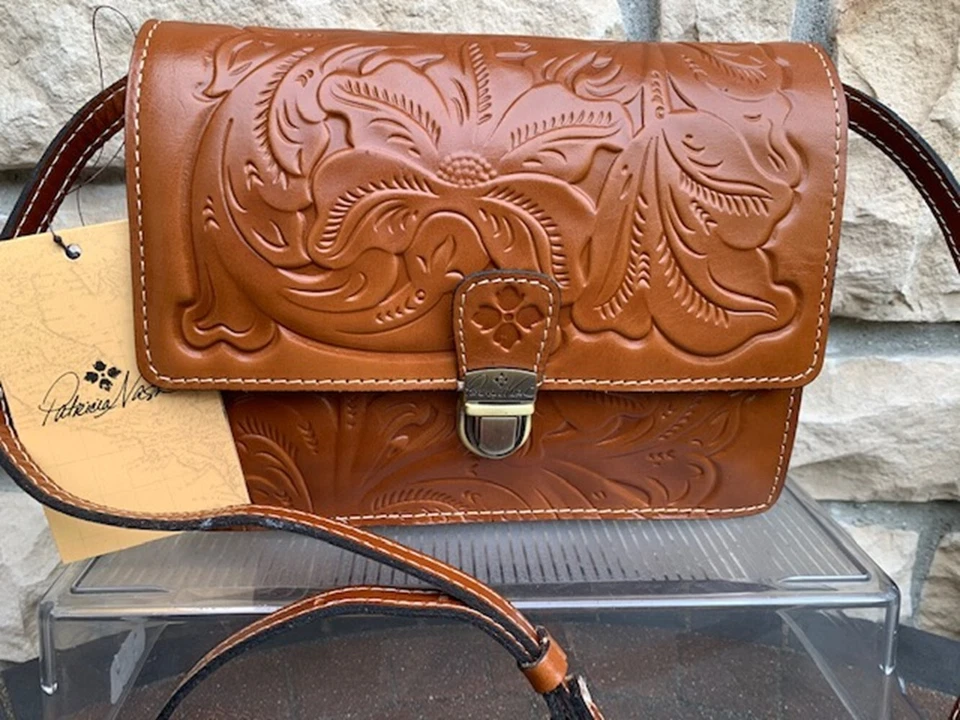 Patricia Nash Tooled Florence Italian Leather Laurentina Crossbody P66407