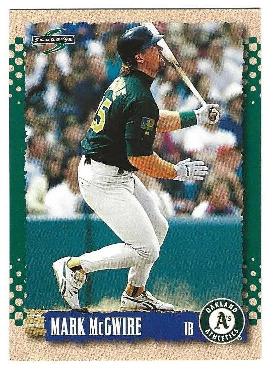 Puntuación 1995 #377 Mark McGwire Oakland Athletics BV $1,25 Foto 1 de 1