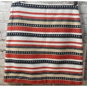 Loft A-Linie Rock Petite 2 2P Serape Streifen Decke Southwestern Baumwolle - Bild 1 von 6