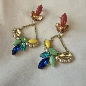 Orecchini pendenti cristallo lampadario Lulu Frost multicolore pietre marchesa 3" - Foto 1 di 8