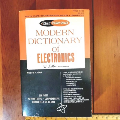 VTG 1970 TANDY 3rd Ed MODERN Dictionary of ELECTRONICS Graf Allied RADIO SHACK - Image 1 of 4