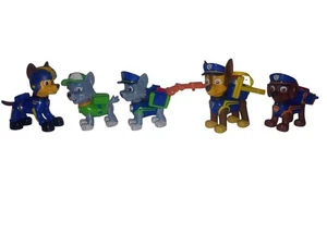Paw Patrol Figures Rocky Chase Police Dog Rescue Backpacks Lot of 5 READ - Foto 1 di 10
