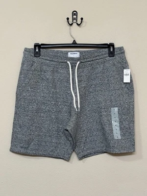 Old Navy Men’s Gray Mid Rise Fleece Inside Drawstring Pull On Comfort Shorts L - Image 1 of 4