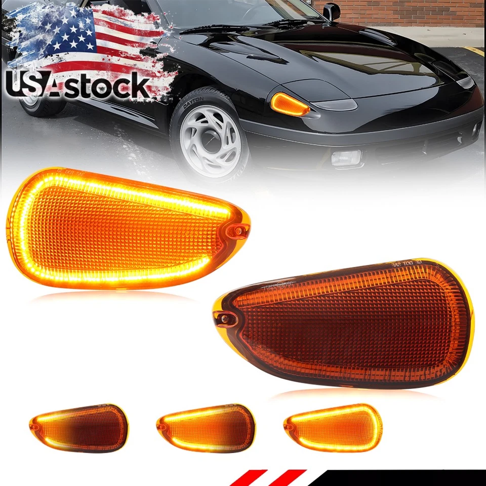 Luces de señal LED ámbar secuenciales para Dodge Stealth 91-93 / Mitsubishi 3000GT Foto 1 de 4