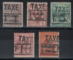 TRENTINO (BZ3) 1918-19 Trento e Trieste (TAXE + T con cifra) 5v MNH** © - Picture 1 of 2