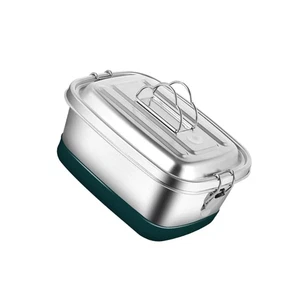 304 Stainless Steel Bento Box Lunch Box Food Container Durable and Practical - Picture 1 of 14