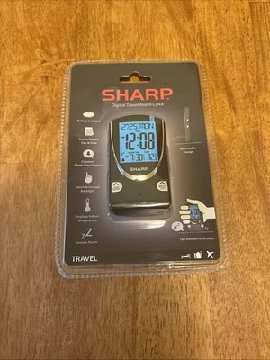 NEW Sharp Digital Travel Alarm Clock SPC446A Backlight Battery Operated - Image 1 of 2