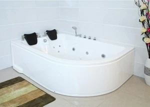 XXL Luxus Whirlpool Badewanne 180x120 cm mit Armaturen für Bad Eckwanne LINKS - Bild 1 von 11