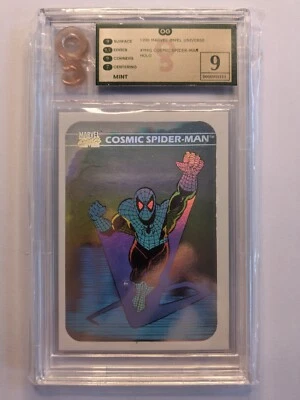 Marvel Impel Universe Cosmic Spiderman Holo #MH1 Graded OG 9 - 1990 Trading Card - Image 1 of 4