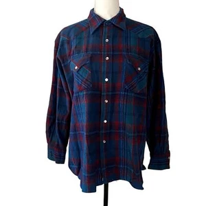Pendleton | Women's Vintage 70s Virgin Wool Flannel Shirt | Size: XL - Picture 1 of 11