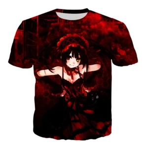 DATE A LIVE Kurumi Tokisaki Anime Manga T-Shirt Shirt Freizeit Kostüme Polyester - Picture 1 of 3