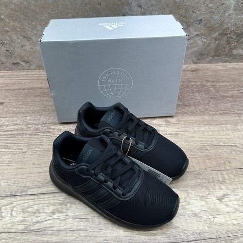 Scarpe sneakers Adidas Lite Racer 3.0K bambini ragazzi taglia 12K nere basse stringate