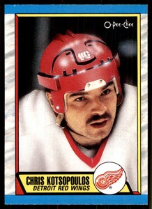 1989-90 O-Pee-Chee Chris Kotsopoulos Detroit Red Wings #279