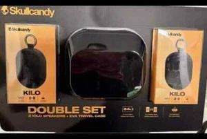 2 Skullcandy Kilo Wireless Bluetooth Speakers w/Case (2-pack STEREO bundle, NEW! - Picture 1 of 2