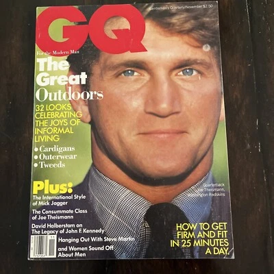 GQ MAGAZINE Gentleman's Quarterly November 1983 - Joe Theismann - Redskins - Image 1 of 2