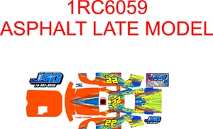 1RC ASPHALT LATE MODEL 1RC6059  WRAP  COMBS ORANGE - Picture 1 of 2