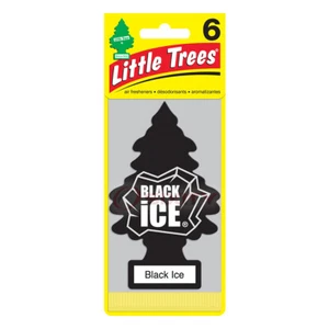 Little Trees Black Ice Hanging Air Freshener Scent Home Car 6-12-24-48-96-144 pc - Picture 1 of 23