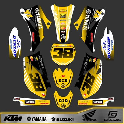 Yamaha YZ250F YZ450F 2006 2007 2008 2009 Pegatinas Calcomanías Kit Gráficos Foto 1 de 4