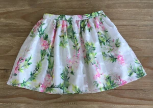 Pippa & Julie Girls Size 8 Ivory Pink Fancy Elegant Floral Skirt Party Occasion - Picture 1 of 4