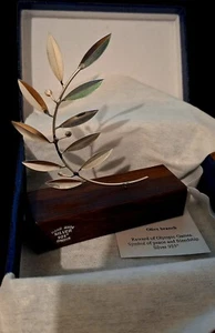 Greek Hand Made Olive Branch Reward of Olympic Games SILVER .925 - Picture 1 of 11