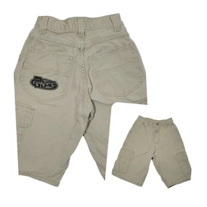 Vintage Y2K Lee Pipes Shorts Boys Youth Size XS 22" Khaki Skate Cargo Grunge 90s - Picture 1 of 15