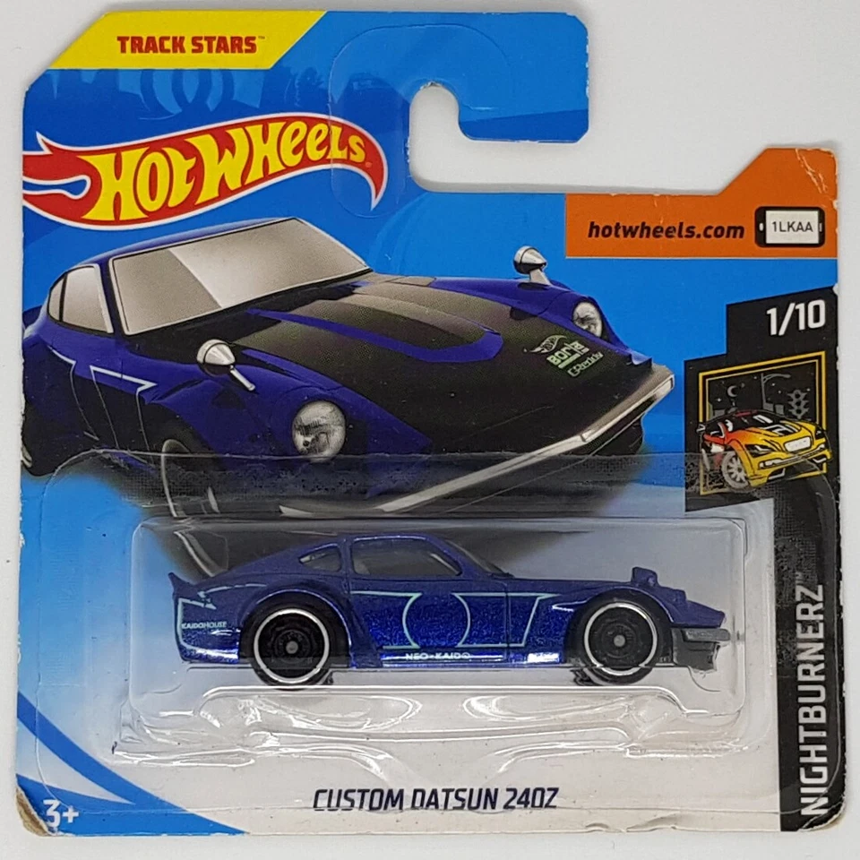 Hot Wheels - Custom Datsun 240Z Nightburnerz 1/10 Short Card Blue - Image 1 of 1