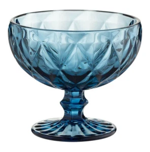 Juego de 2 vasos de helado con patas de cuervo piedras preciosas azules cuencos de postre vasos - Imagen 1 de 5