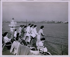LG771 1960 Original Fred Stanger Photo MILWAUKEE CLIPPER Ship Sailing Passengers