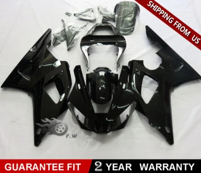 Kit de carenados pintados de alta calidad para Yamaha YZF R1 2000-2001 juego de carrocería negro Foto 1 de 4