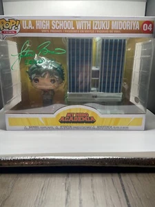 FUNKO POP JUSTIN BRINER come IZUKU MIDORIYA U.A. AUTO FIRMATA SCUOLA JSA COA - Foto 1 di 5